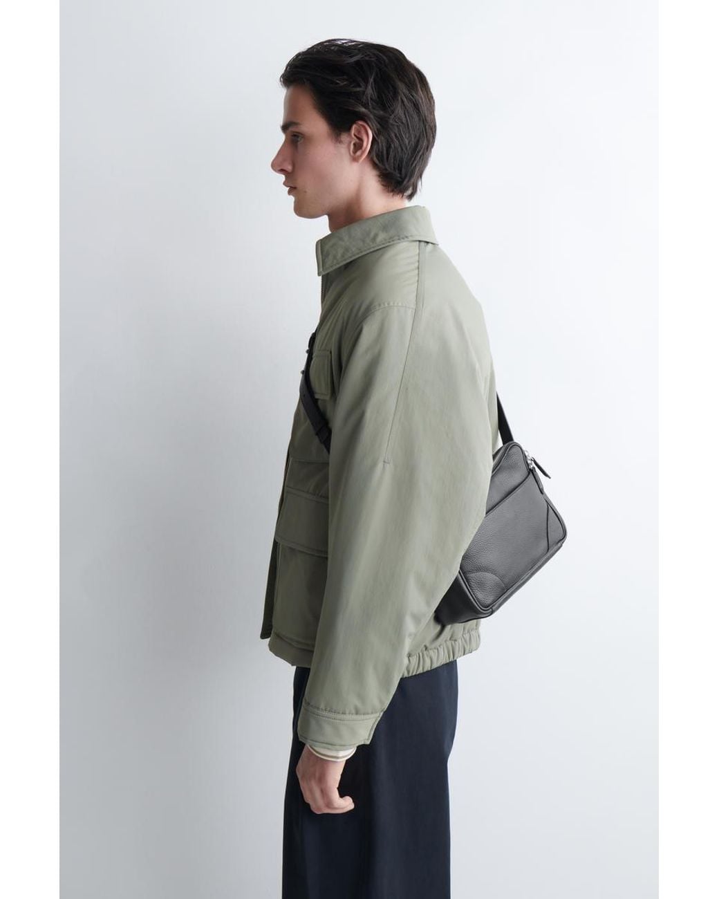 COS White Classic Crossbody Bag for men