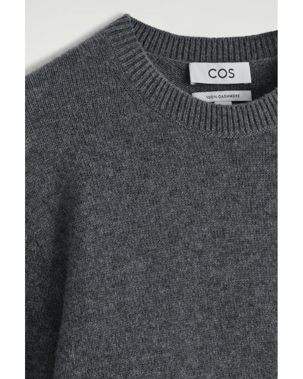 COS Gray Cashmere Crew-Neck Jumper