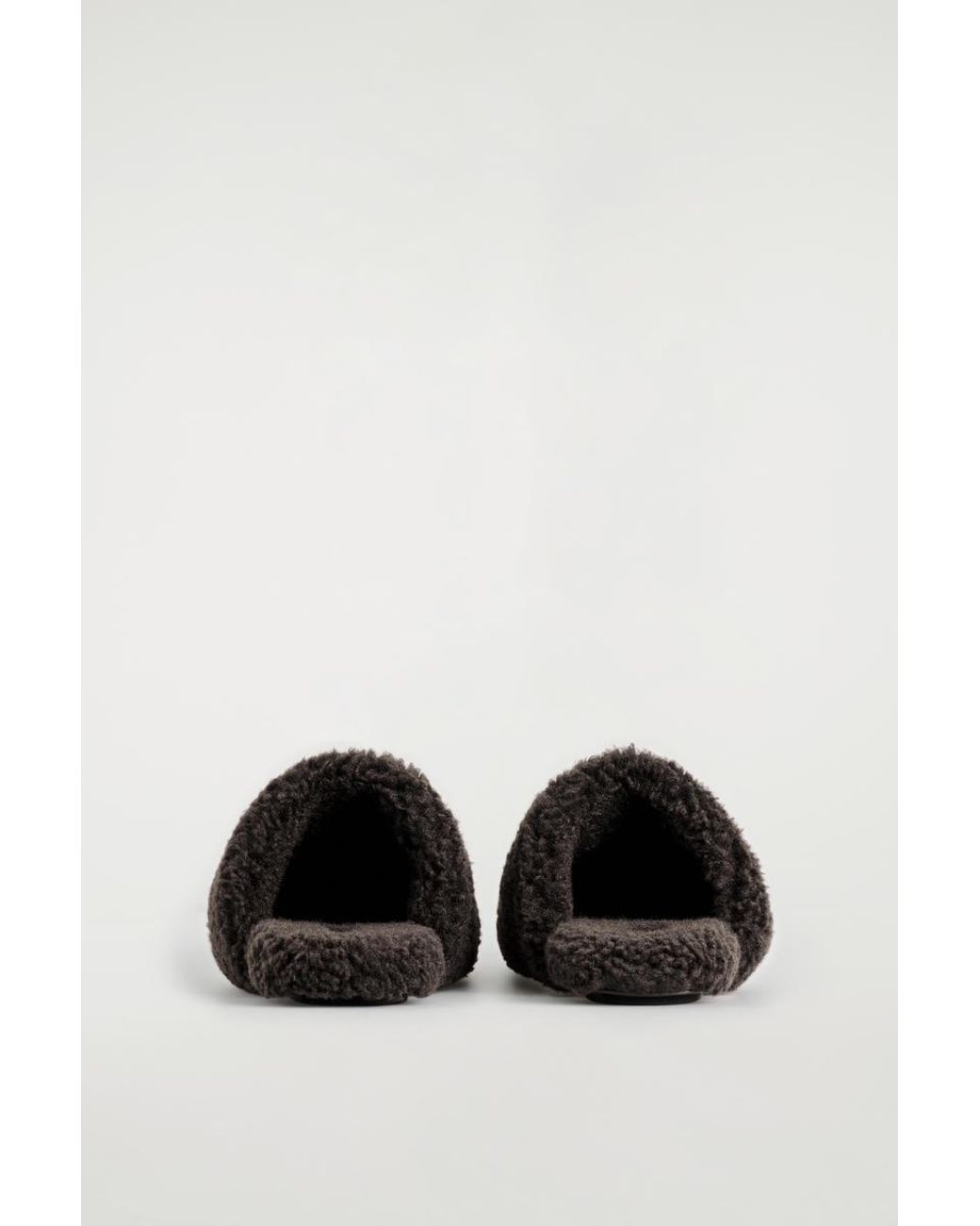 COS Black Teddy Mules