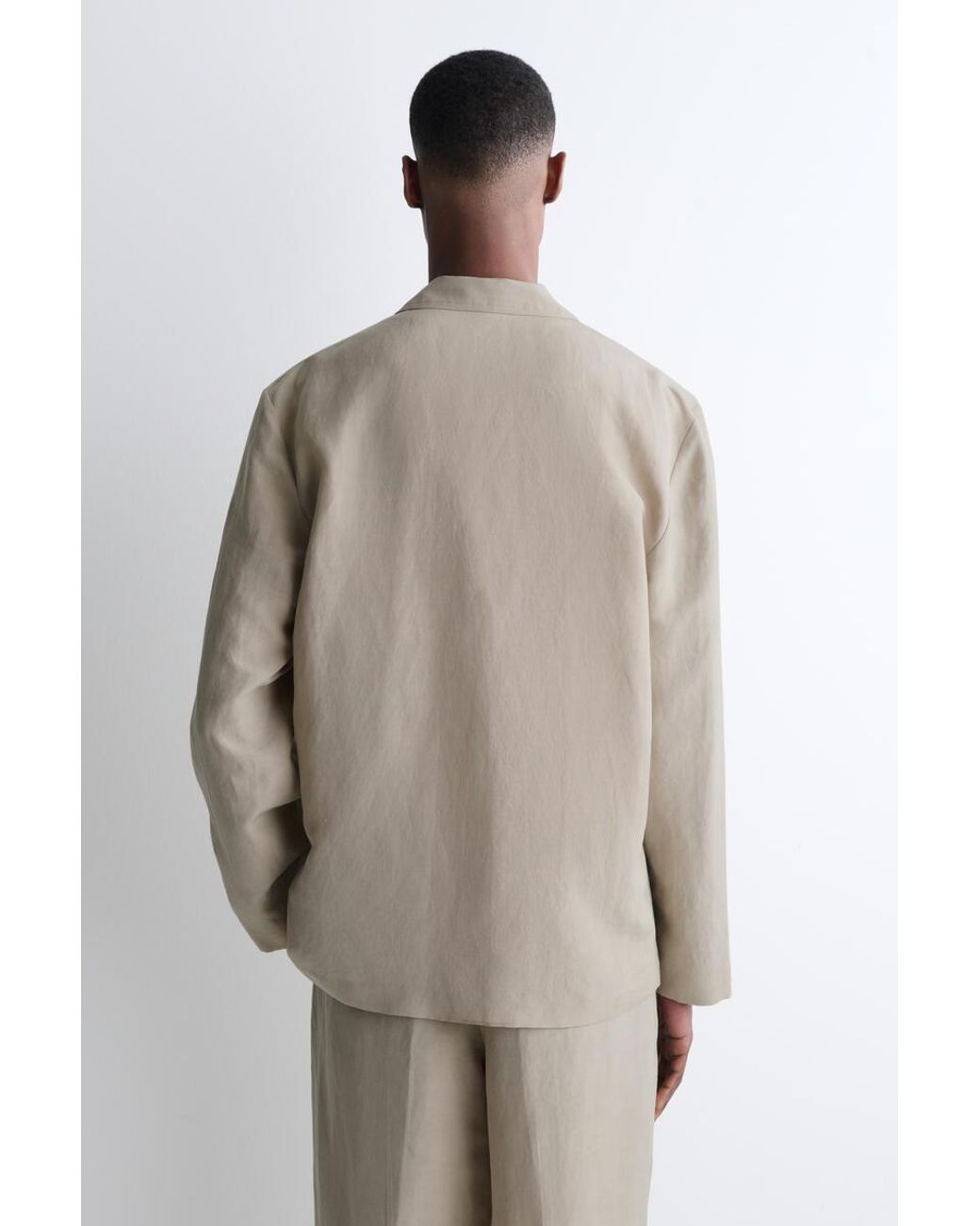 COS Natural Unstructured Linen-Blend Blazer for men