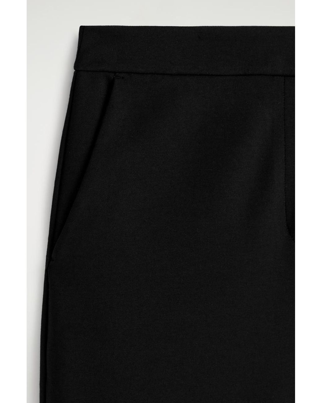 COS Black Jersey Tulip Trousers