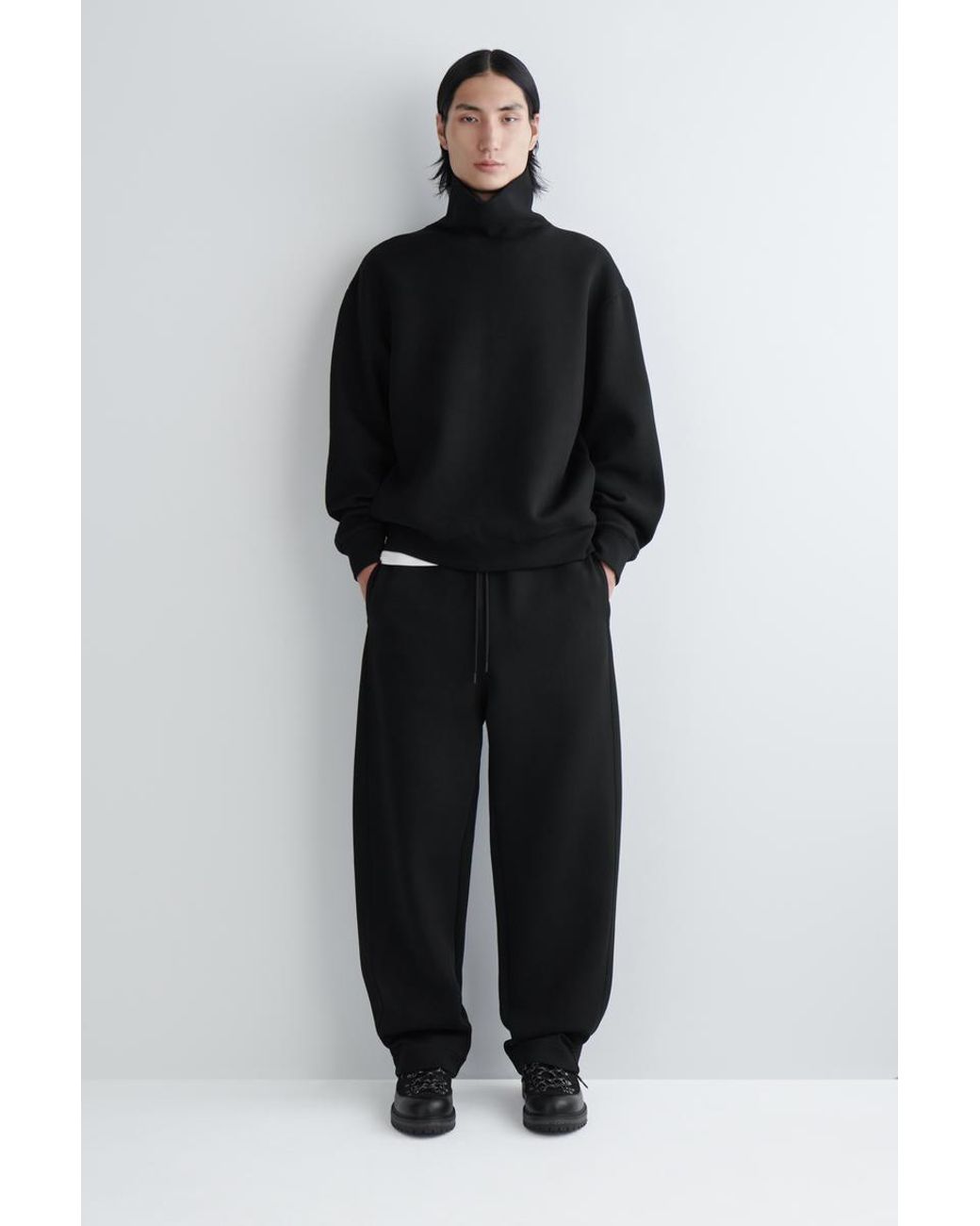 COS Scuba Mock-Neck Sweatshirt in Black for Men | Lyst UK