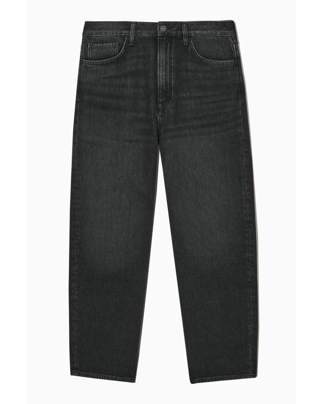 COS Tapered Ankle-length Jeans in Black | Lyst