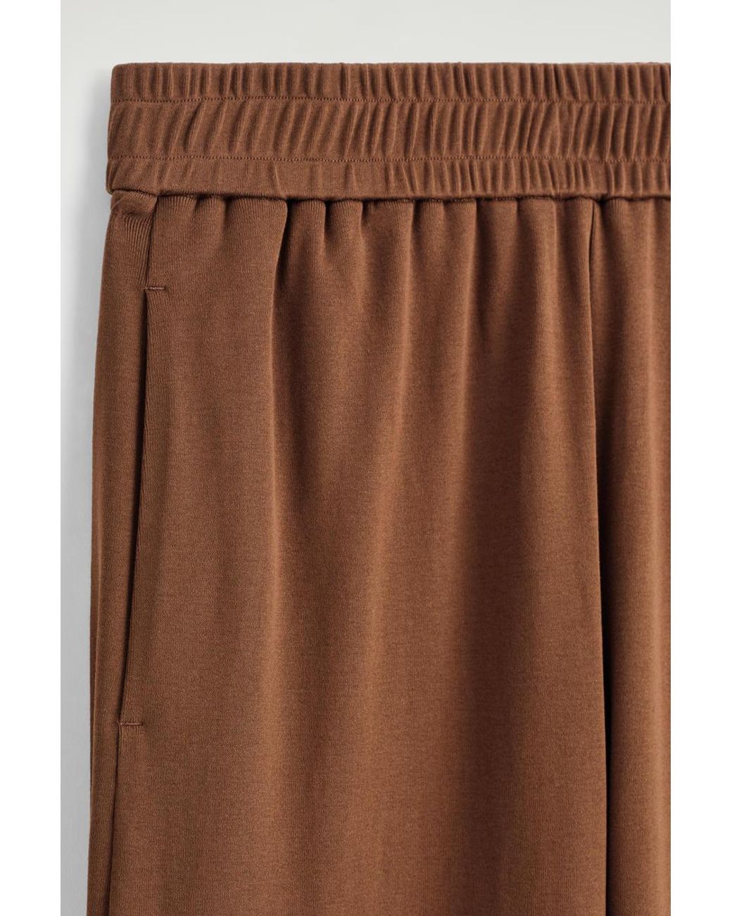 COS Brown Fluid Jersey Joggers