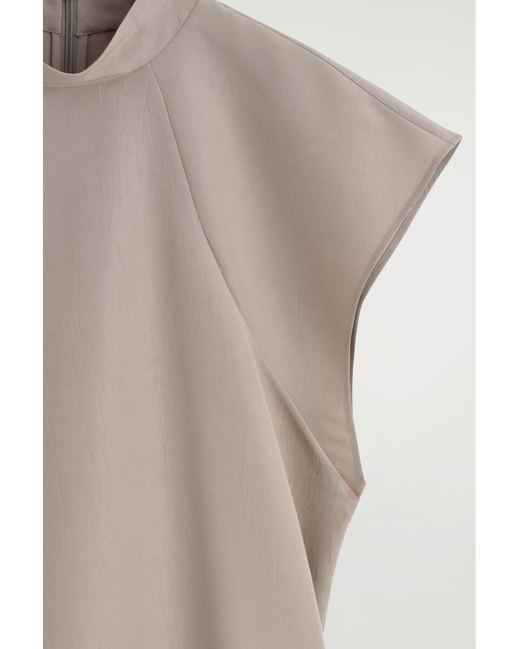 COS Natural Sculpted Turtleneck Dress