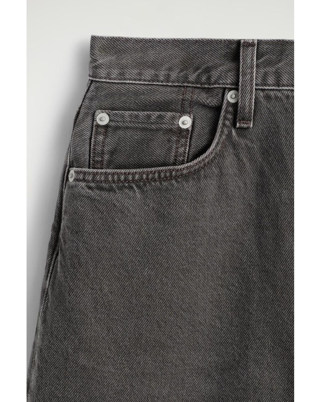COS Gray Knee-Length Denim Shorts