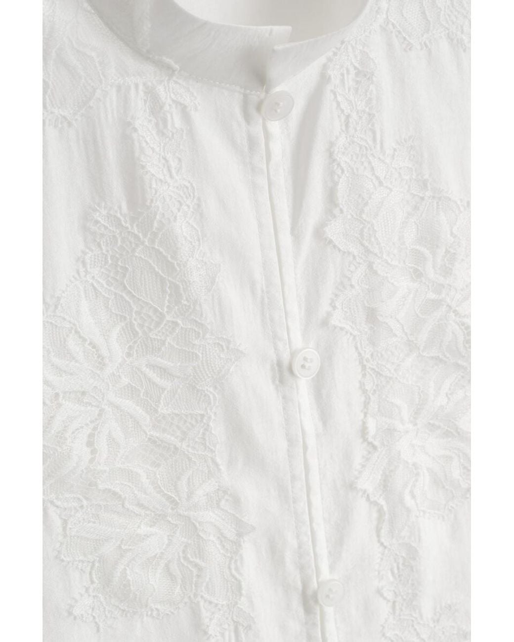 COS White Lace-Detail Cotton Bib