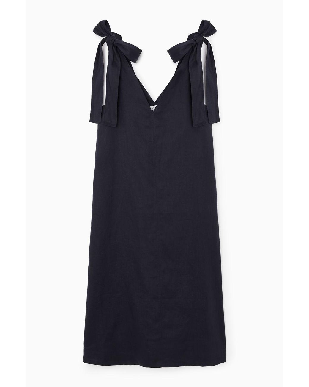 knee length dresses for ladies Citrine Linen Bow Front Midi Dress main image 0