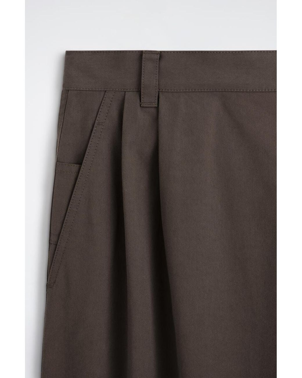 COS Brown Cotton Relaxed-Fit Barrel-Leg Utility Pants for men