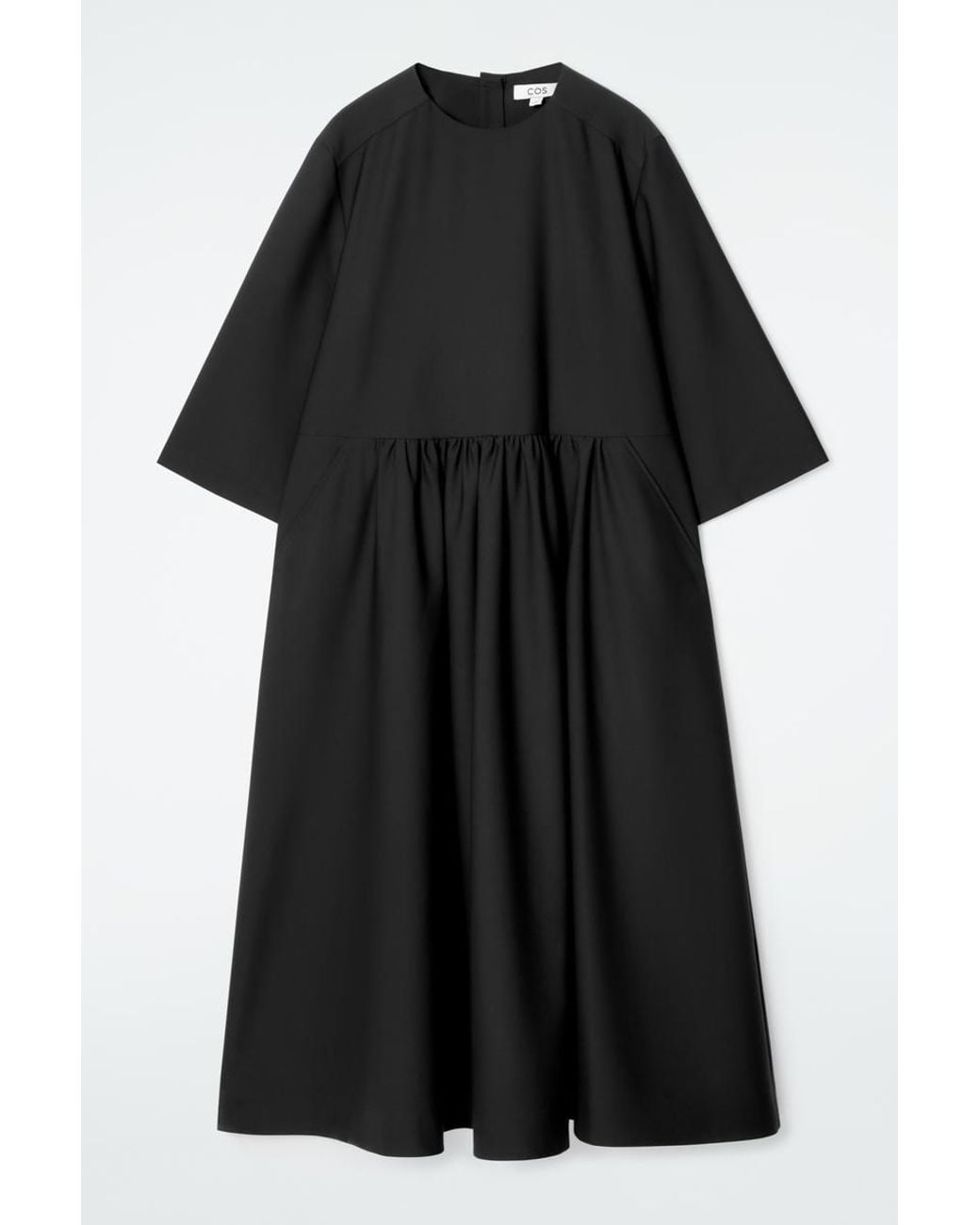 kaz wool-blend layered midi-dress dh New York Kaz Wool-Blend Layered Midi-Dress