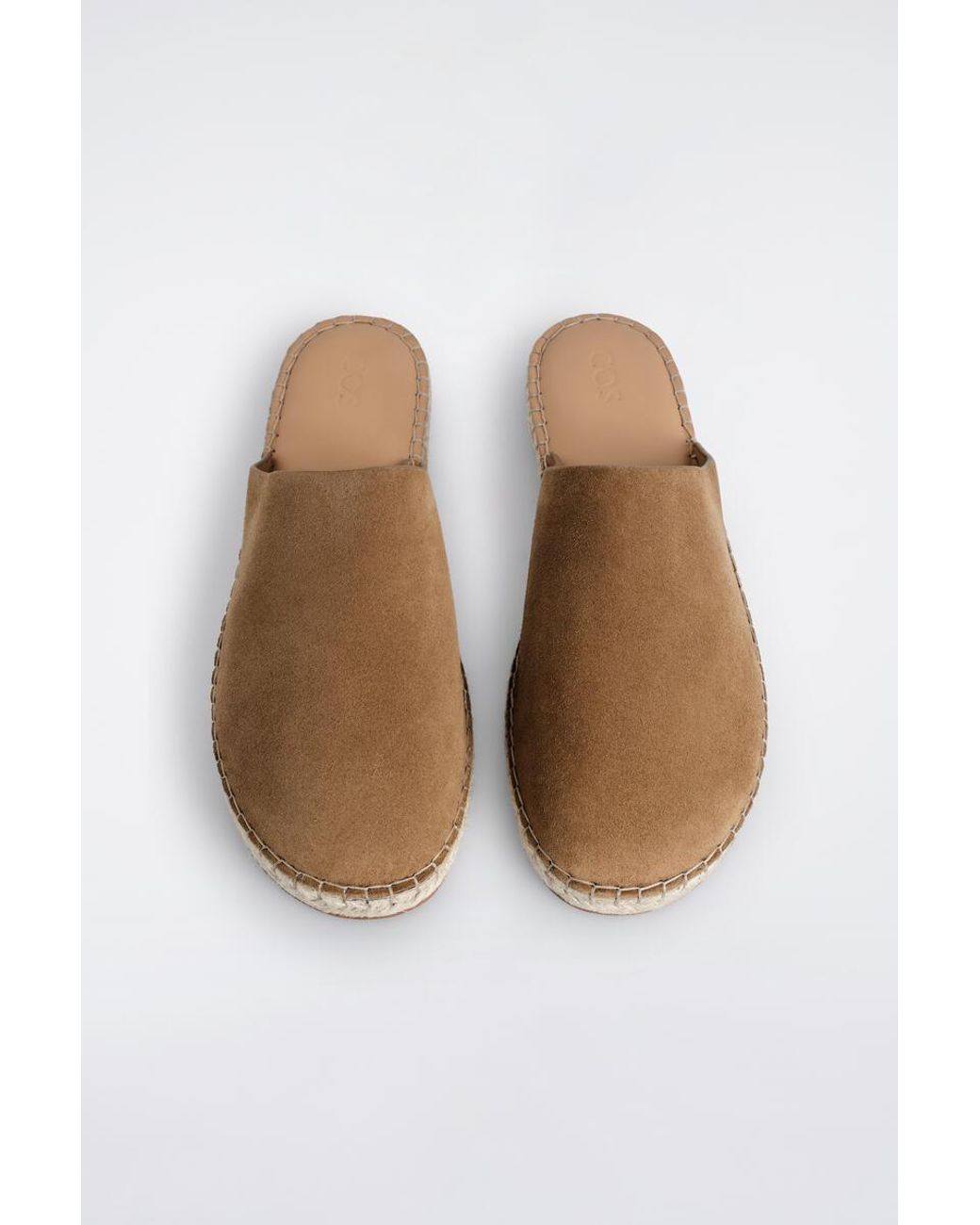 COS White Split Suede Espadrille Mules for men