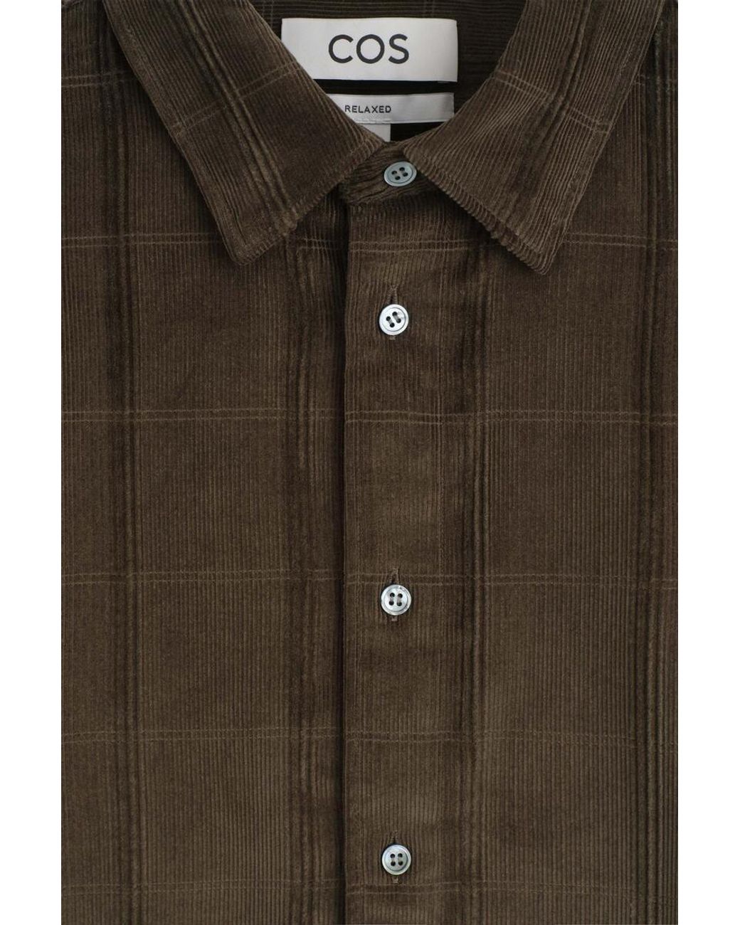 COS Brown Relaxed Corduroy Shirt for men