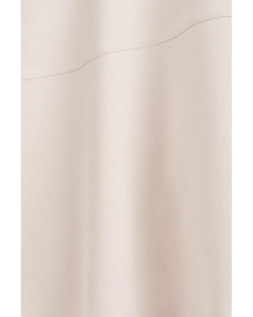 COS White Curved A-Line Midi Skirt
