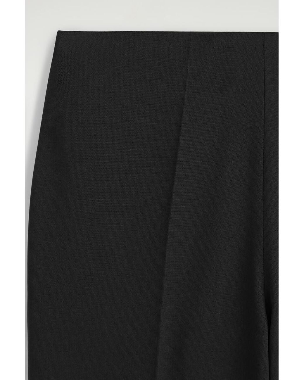 COS Black Cropped Flared Trousers