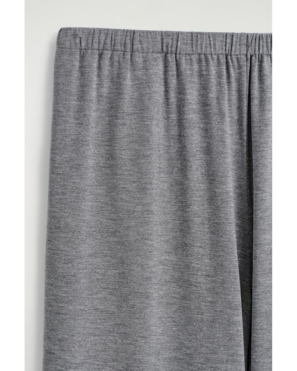 COS Gray Fluid Jersey Wide-Leg Pants