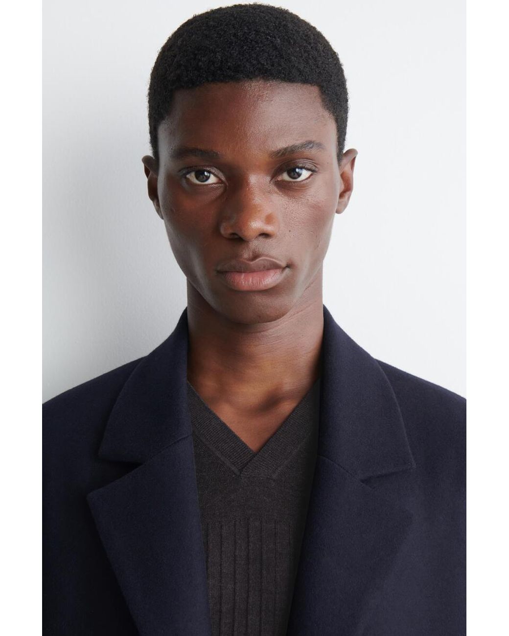 COS Blue Tailored Wool Coat for men
