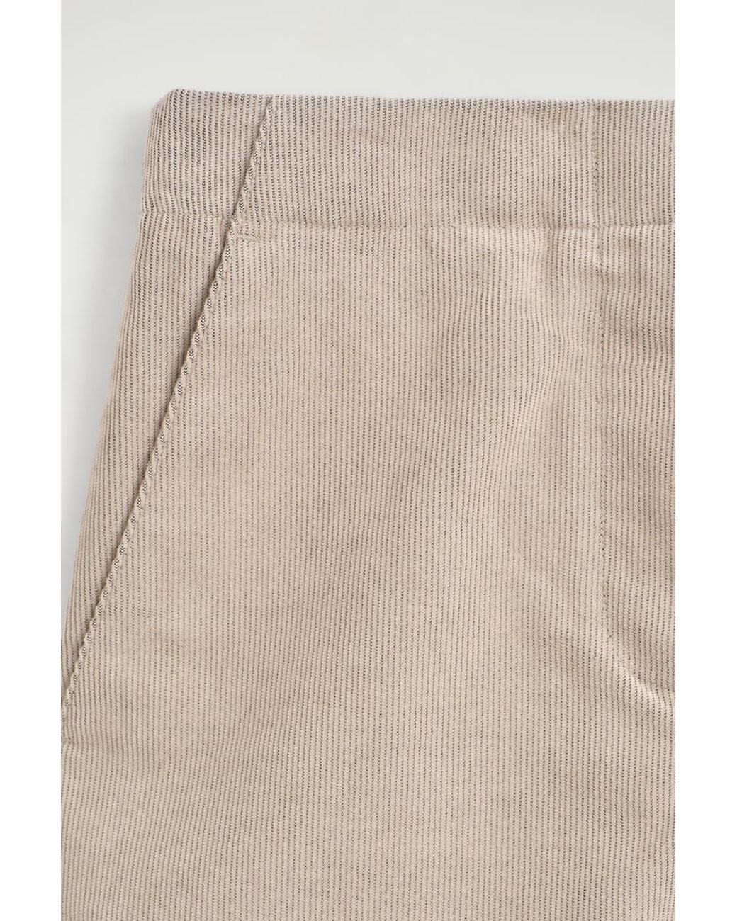 COS Natural Corduroy Barrel-Leg Pants