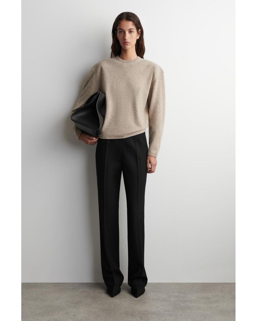 COS Natural Merino Wool Crew-Neck Jumper