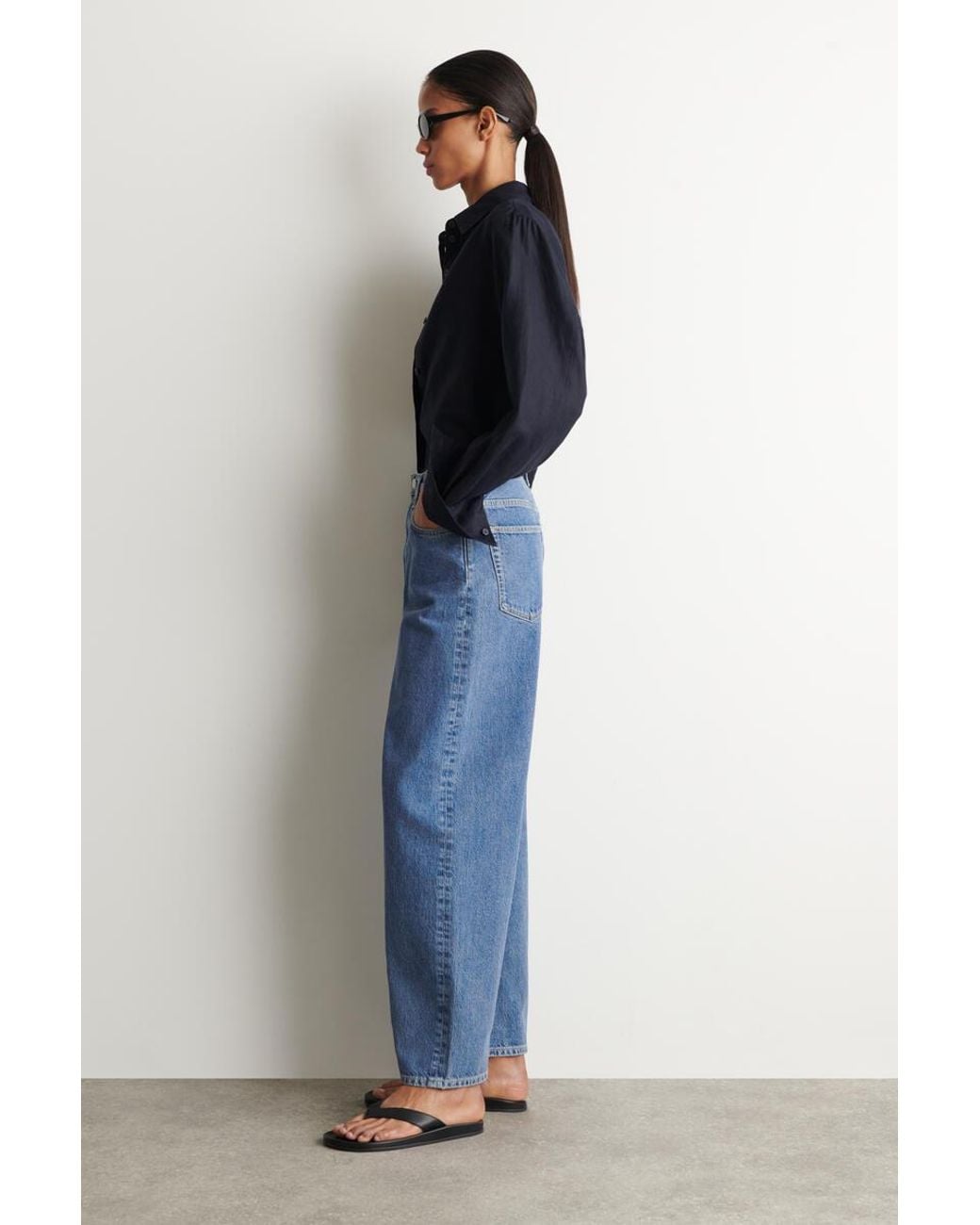 COS Blue Bay Barrel-Leg Jeans