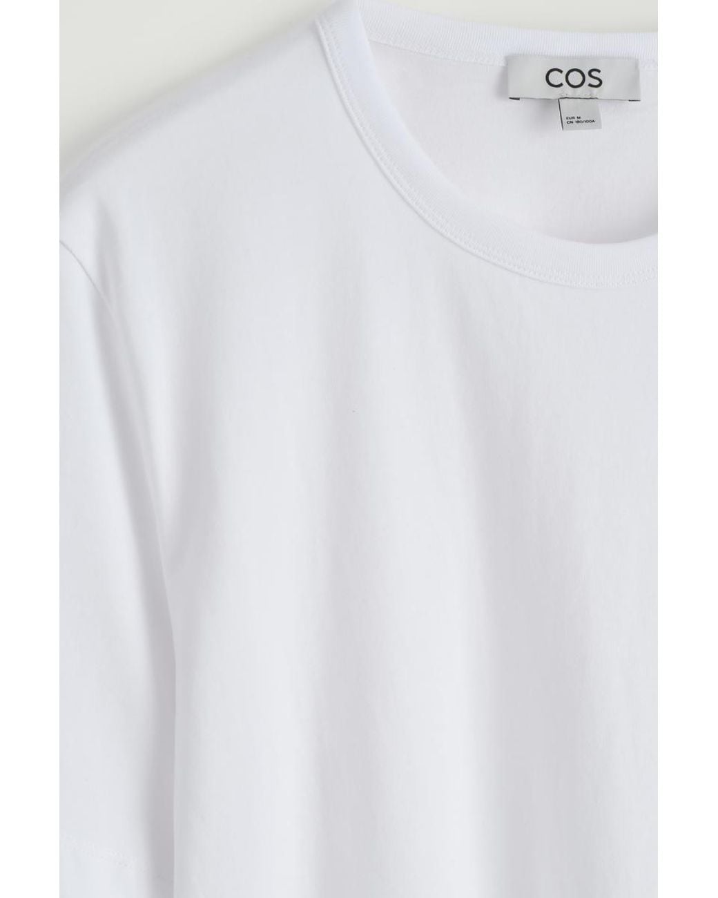 COS White Brushed-Cotton T-Shirt for men