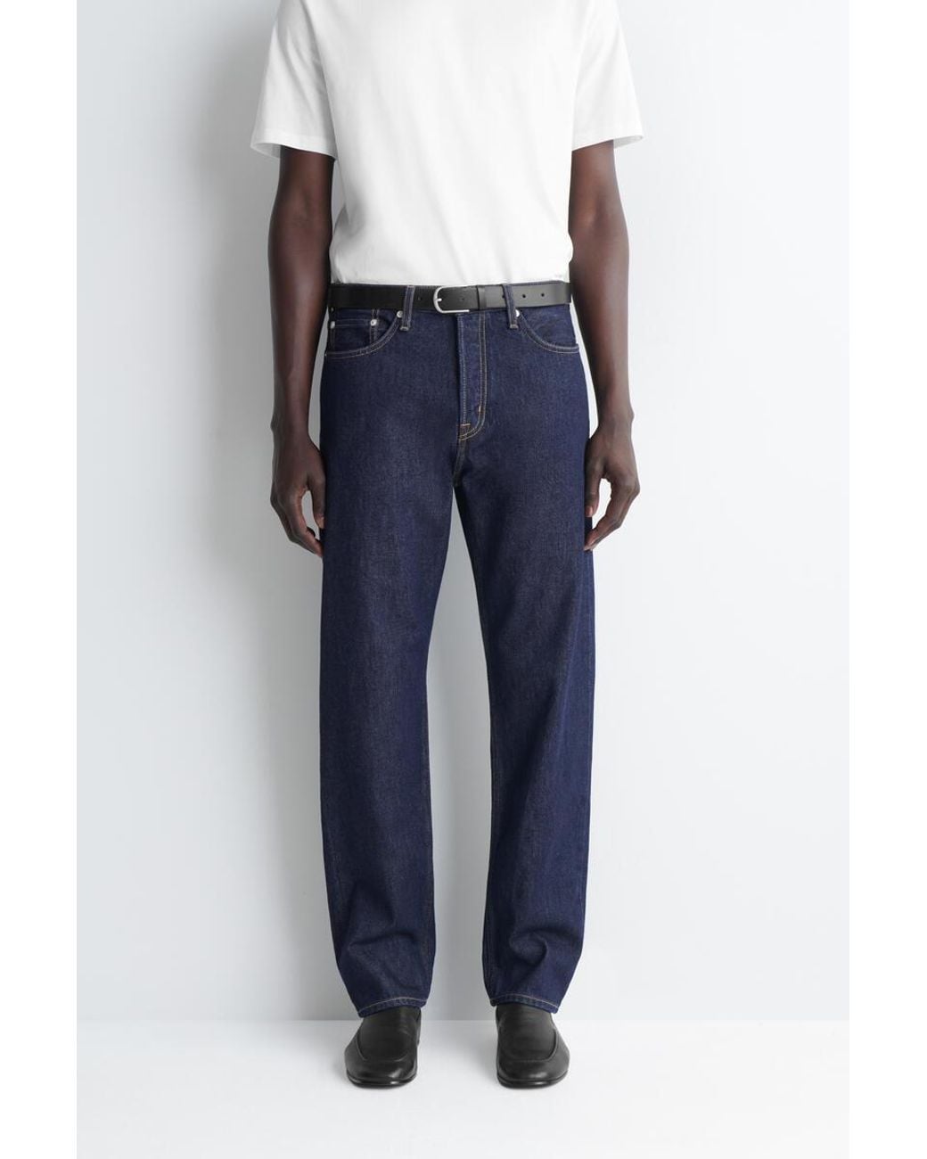 COS Blue Signature Regular-Fit Straight-Leg Jeans for men
