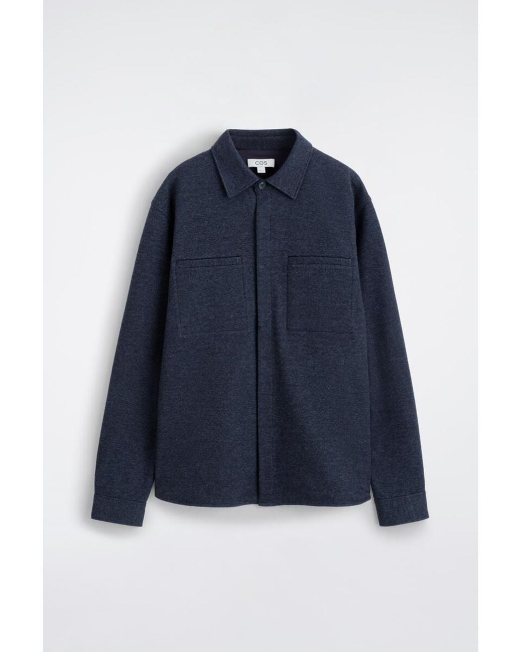 COS Blue Relaxed Jersey Overshirt for men