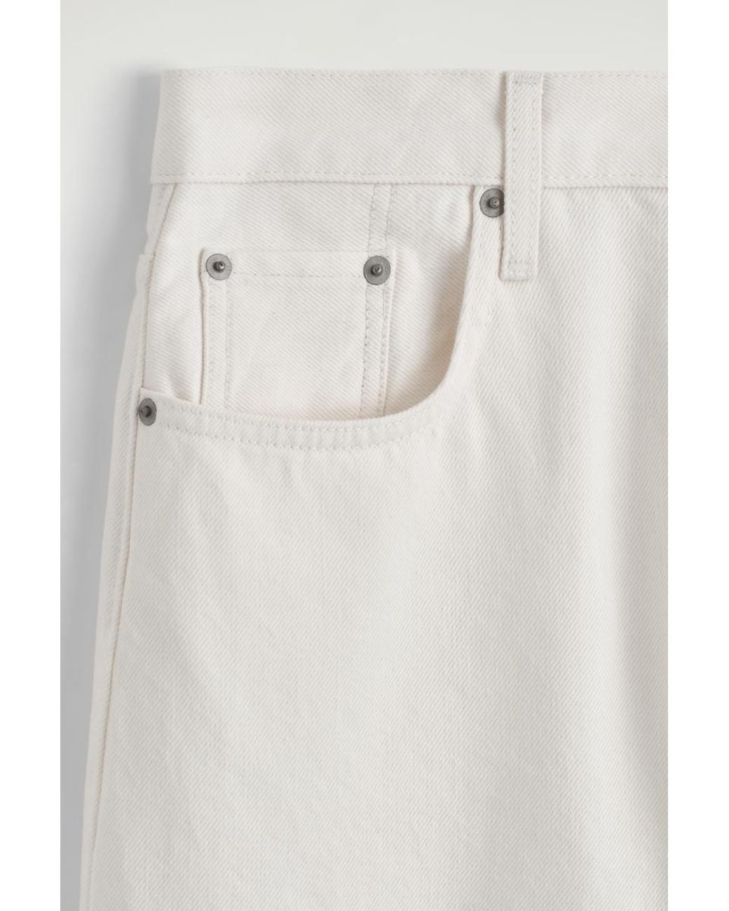 COS White Bay Barrel-Leg Jeans