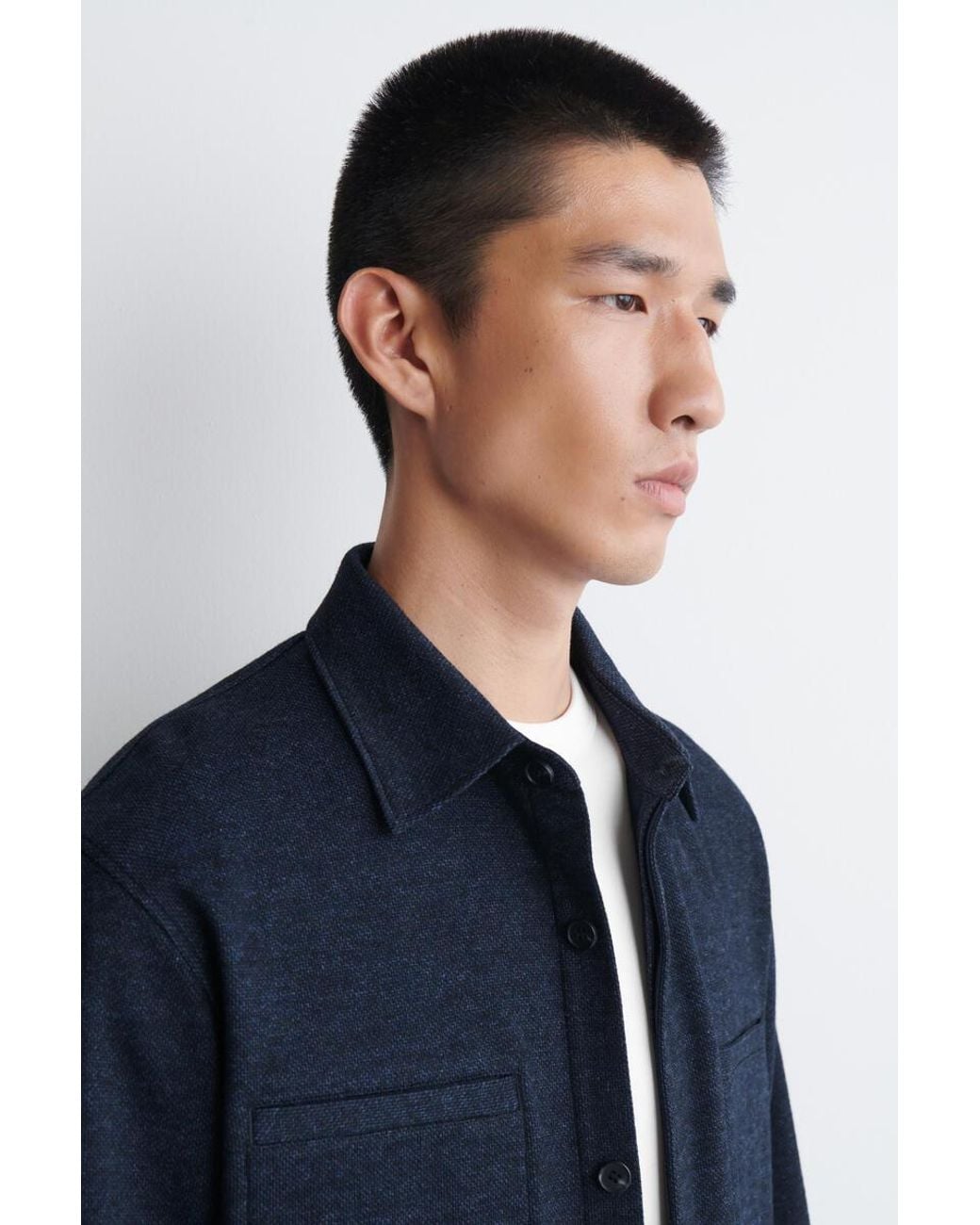 COS Blue Relaxed Jersey Overshirt for men
