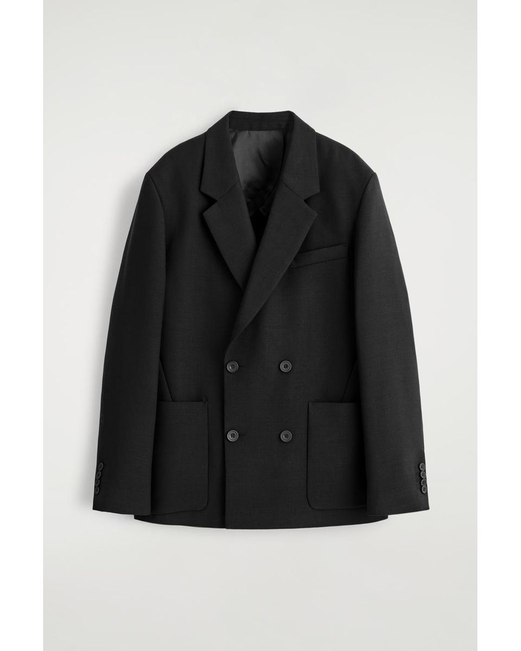 COS Unstructured Wool-Blend Blazer in Black for Men | Lyst