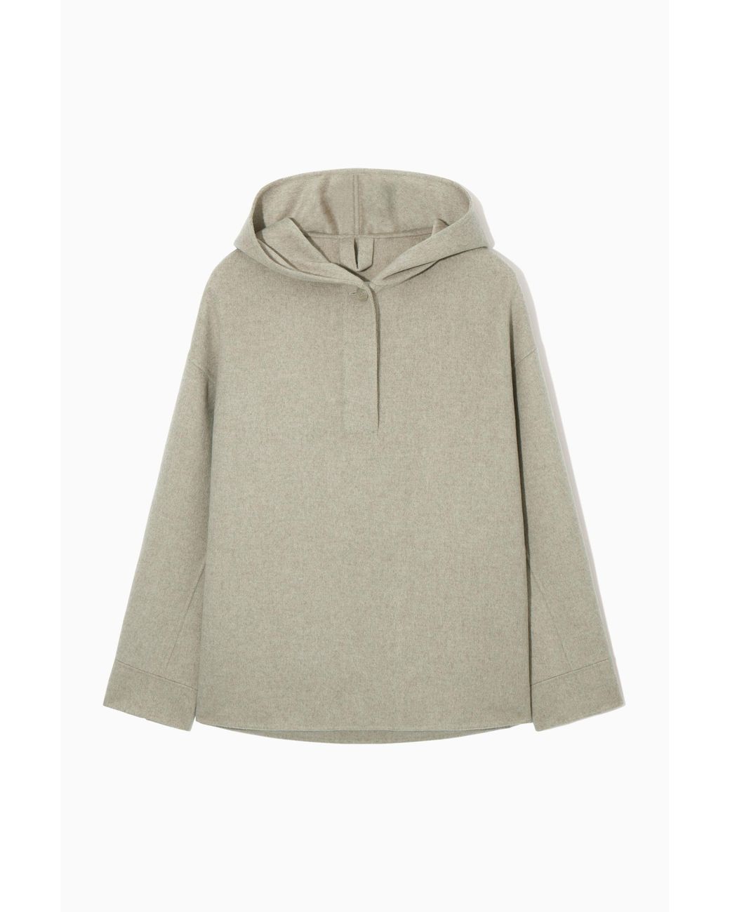 COS Oversized Double faced Wool Hoodie in White Lyst UK