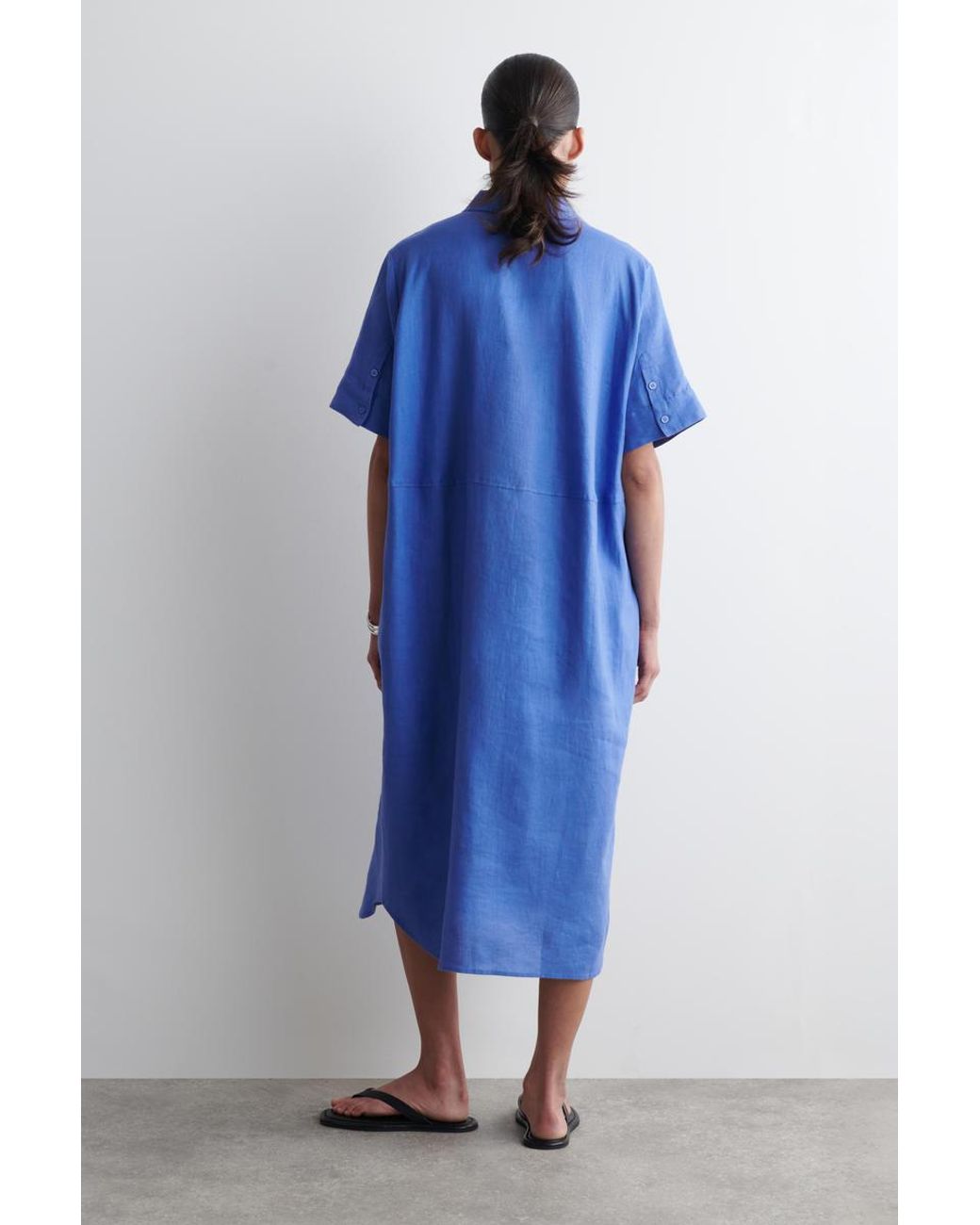 knee length dresses for ladies Jacob Cohen Blue Copper Long Dress - IT42