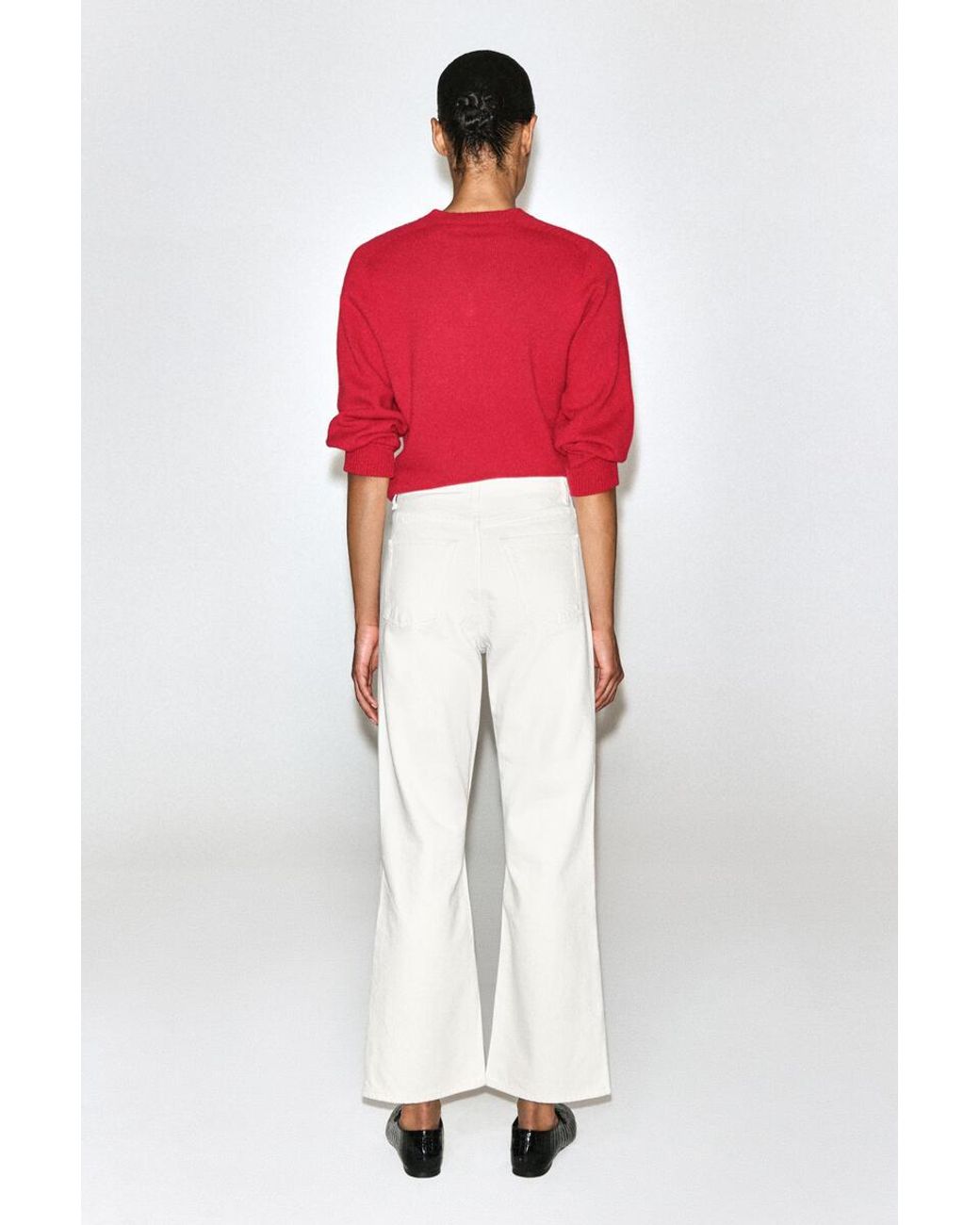 COS White Valley Cropped Bootcut Jeans