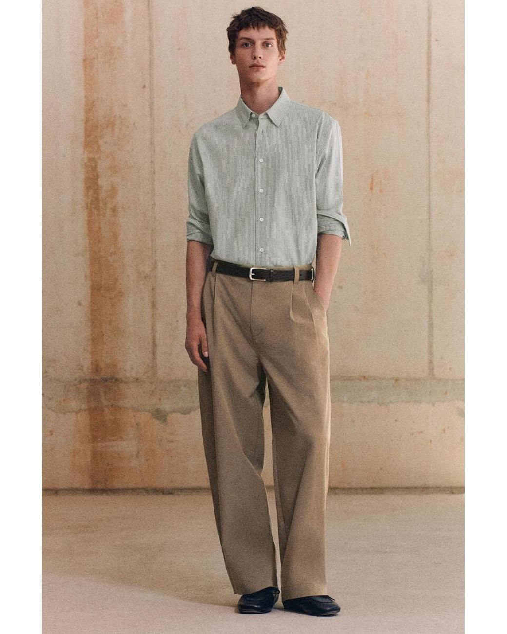 COS Natural Cotton Relaxed-Fit Barrel-Leg Utility Pants for men