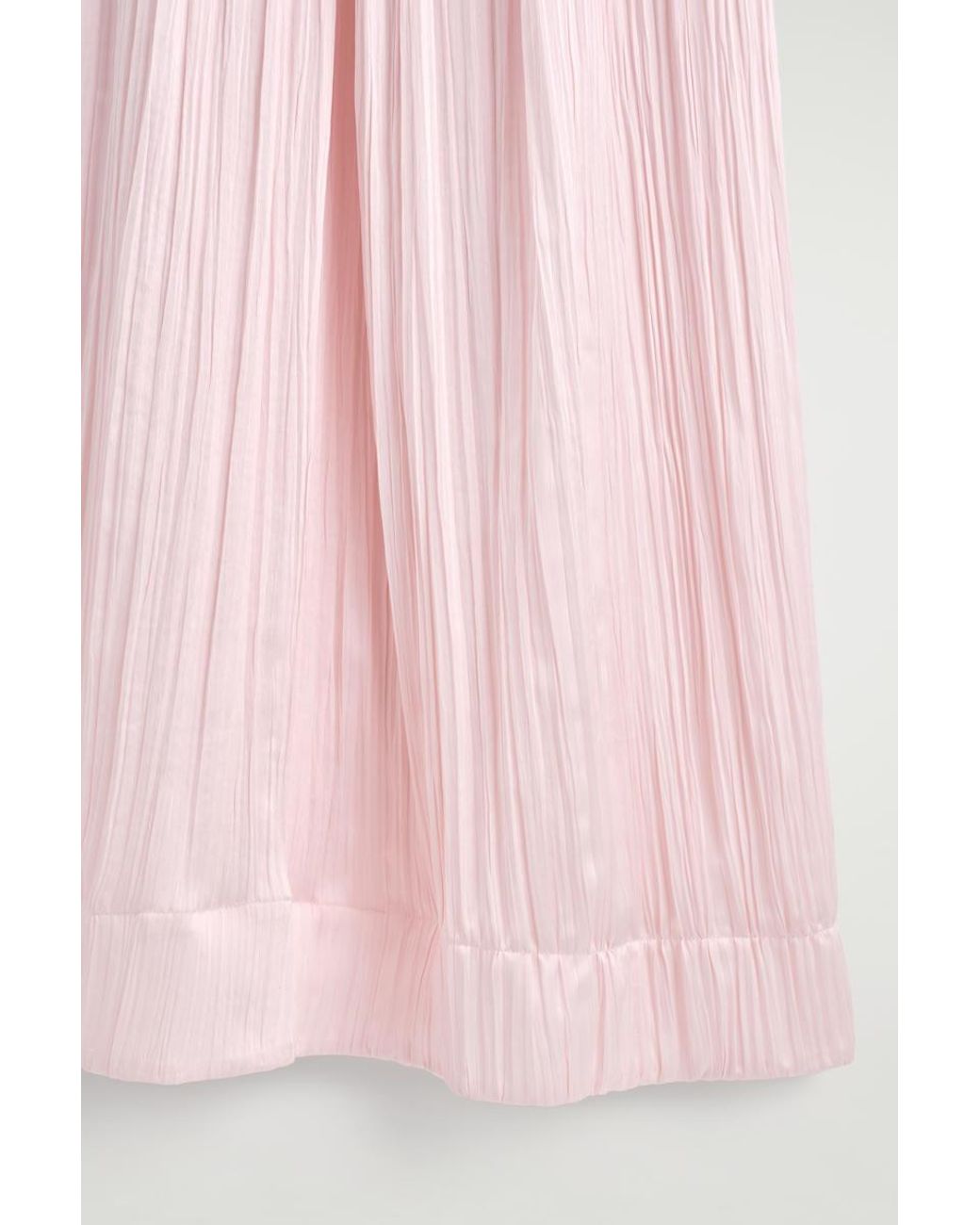 COS Pink Crinkled-Satin Midi Dress