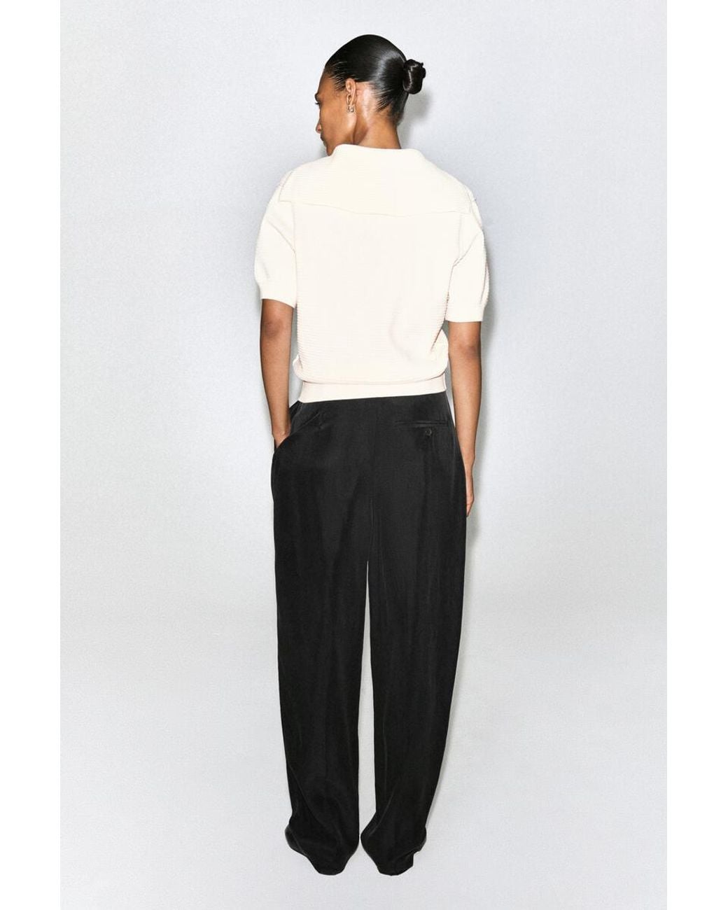 COS Natural Sailor-Collar Knitted Top