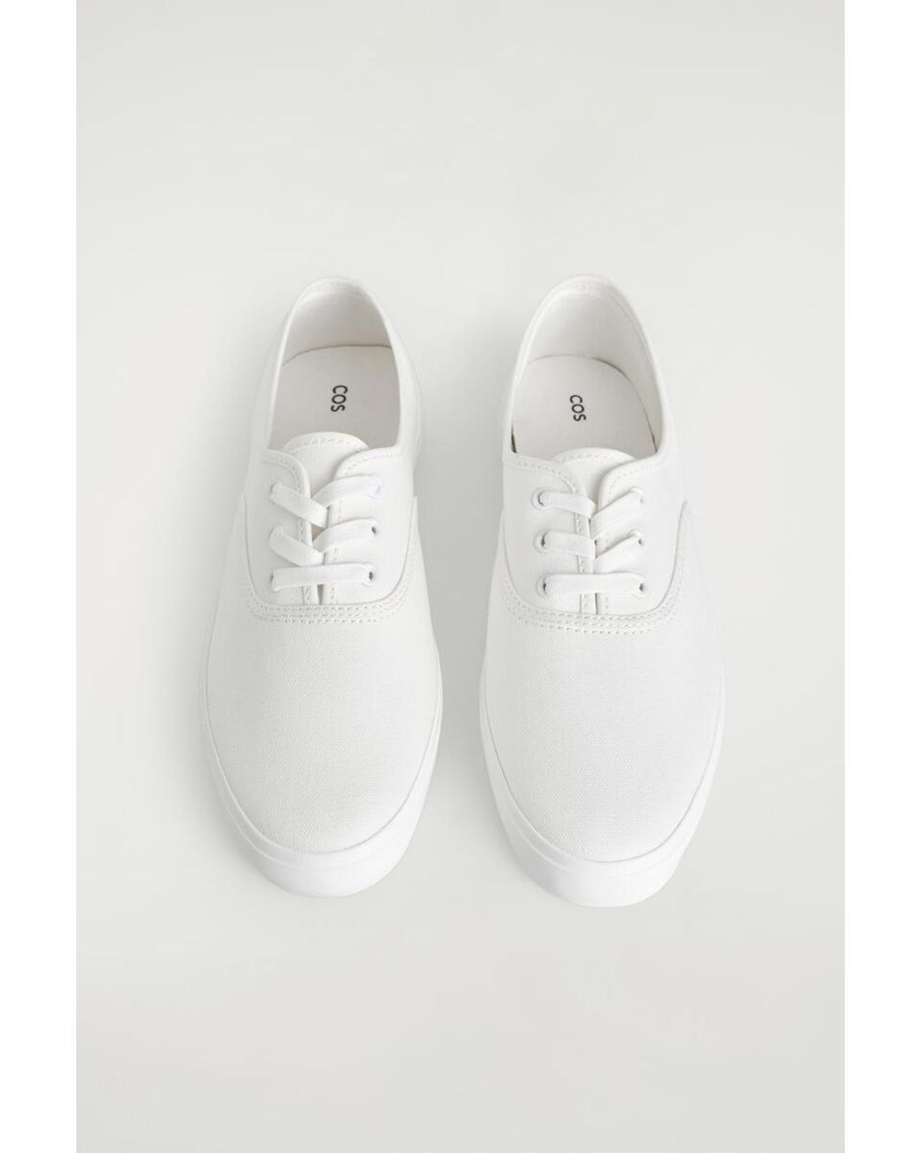 COS White Canvas Plimsoll Trainers