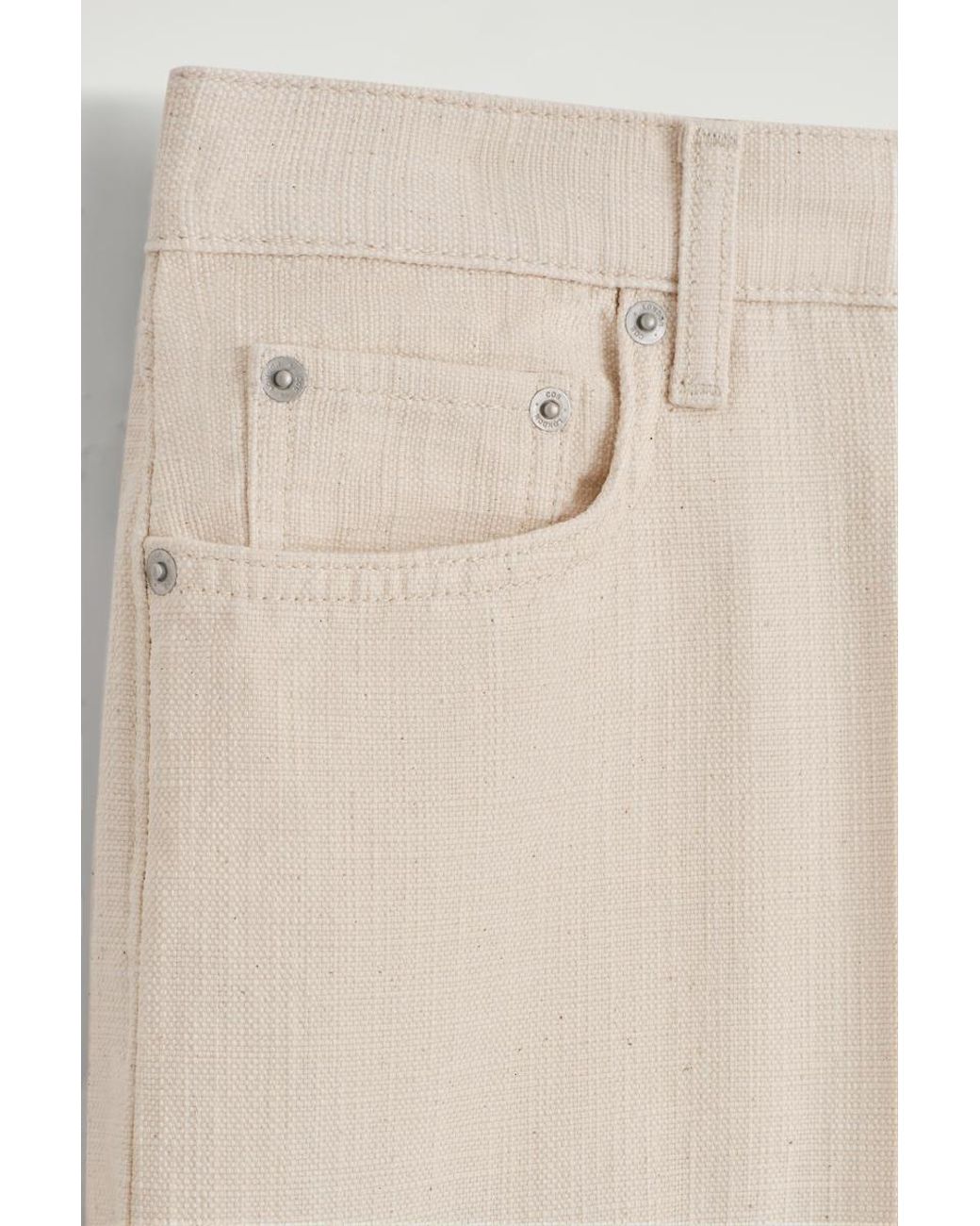 COS Natural Chord Canvas Straight-Leg Jeans