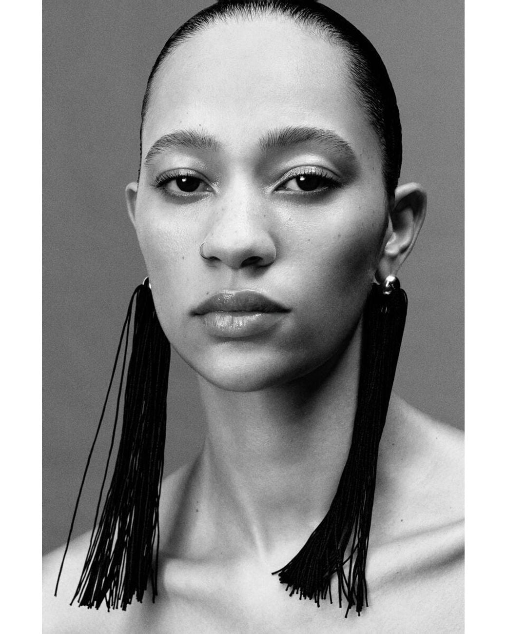 COS Black Fringed Earrings