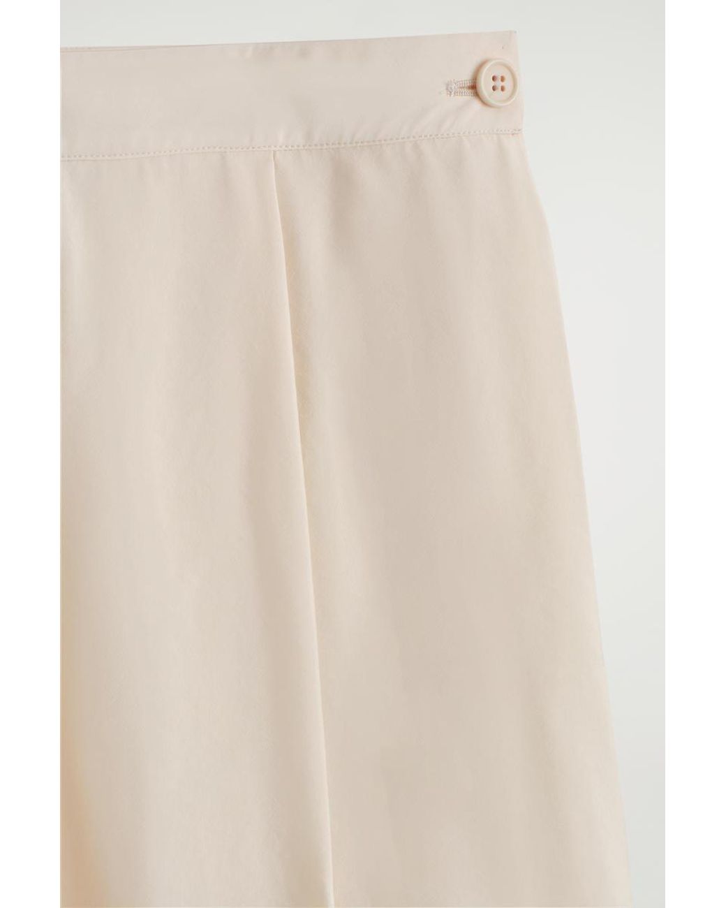 COS Natural Pleated A-Line Midi Skirt