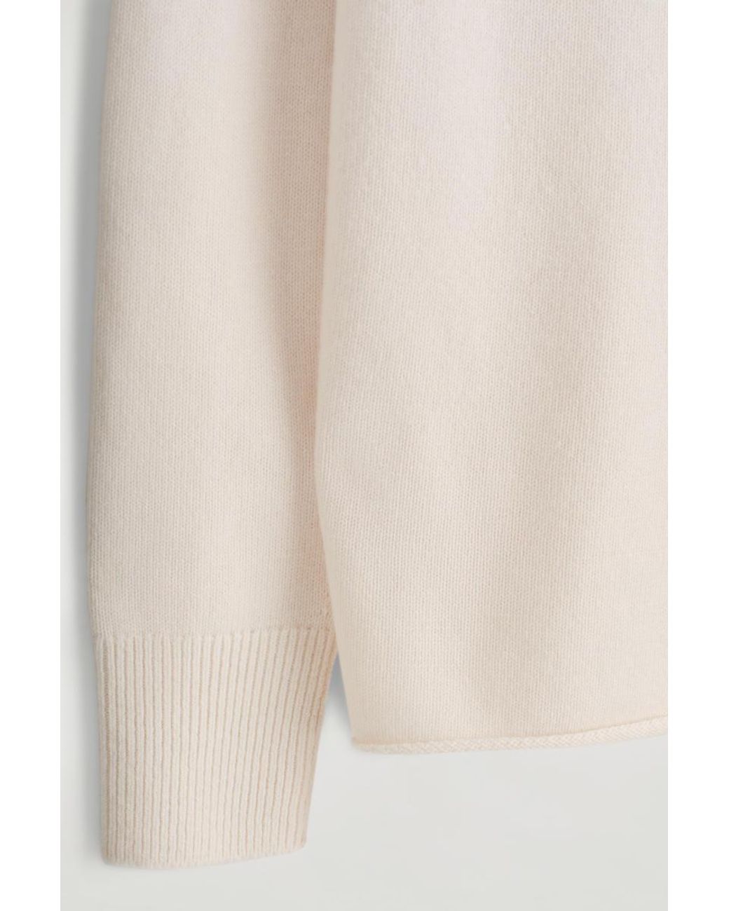 COS Natural Merino Wool Polo Sweater