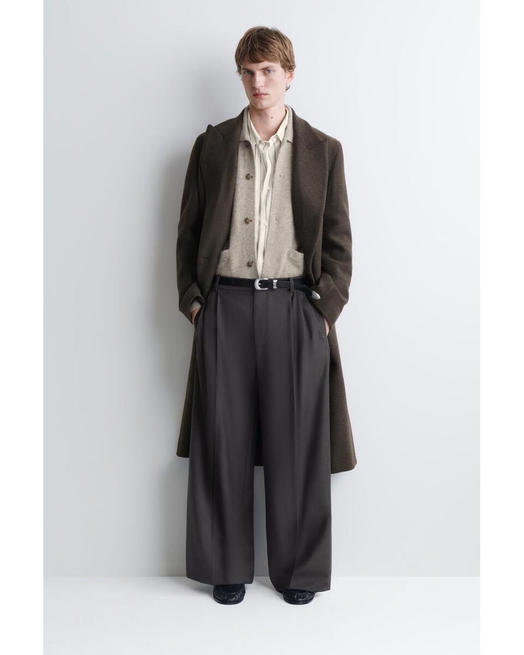 COS Natural Textured Collared Cardigan for men