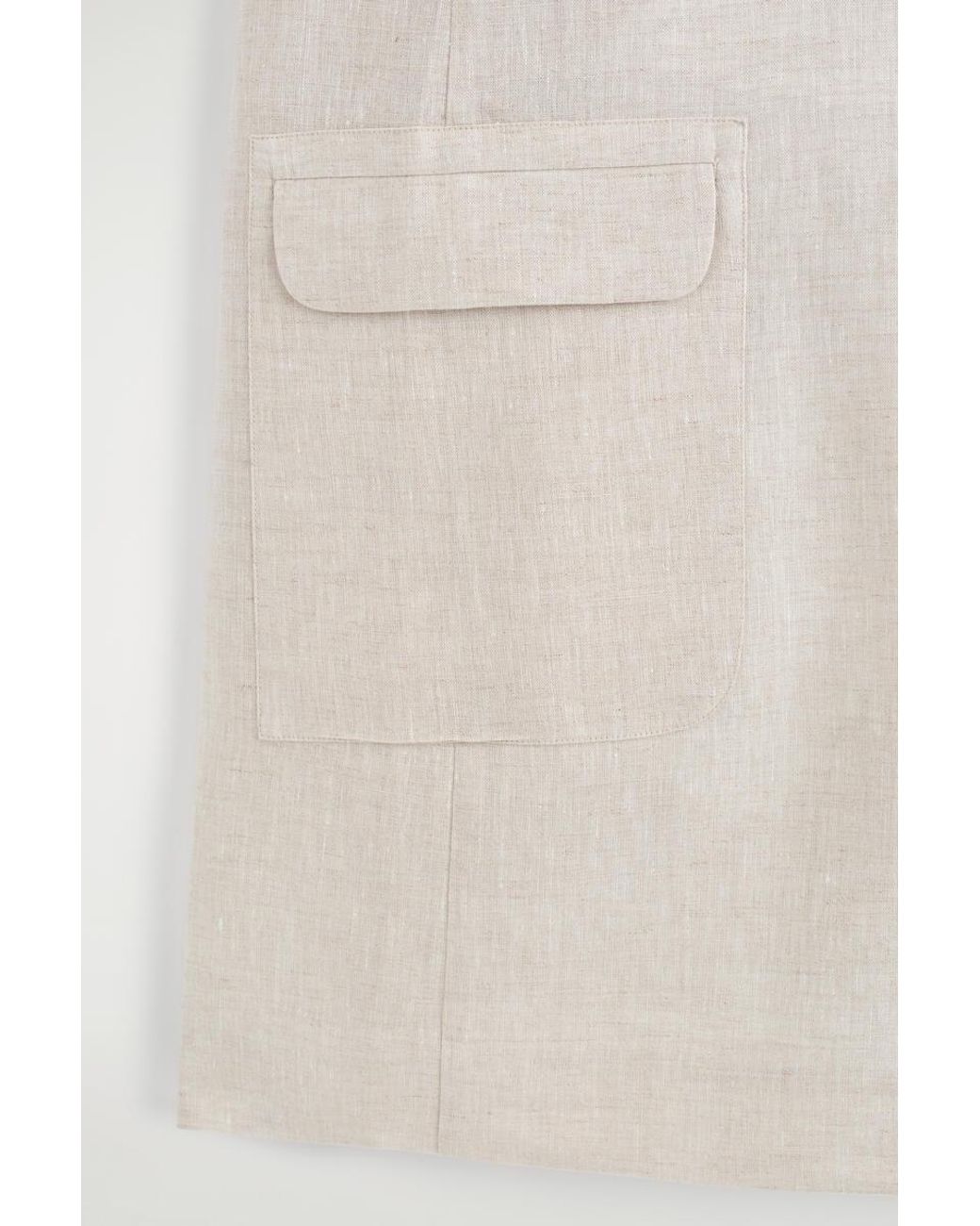 COS Natural Linen Mini Shift Dress