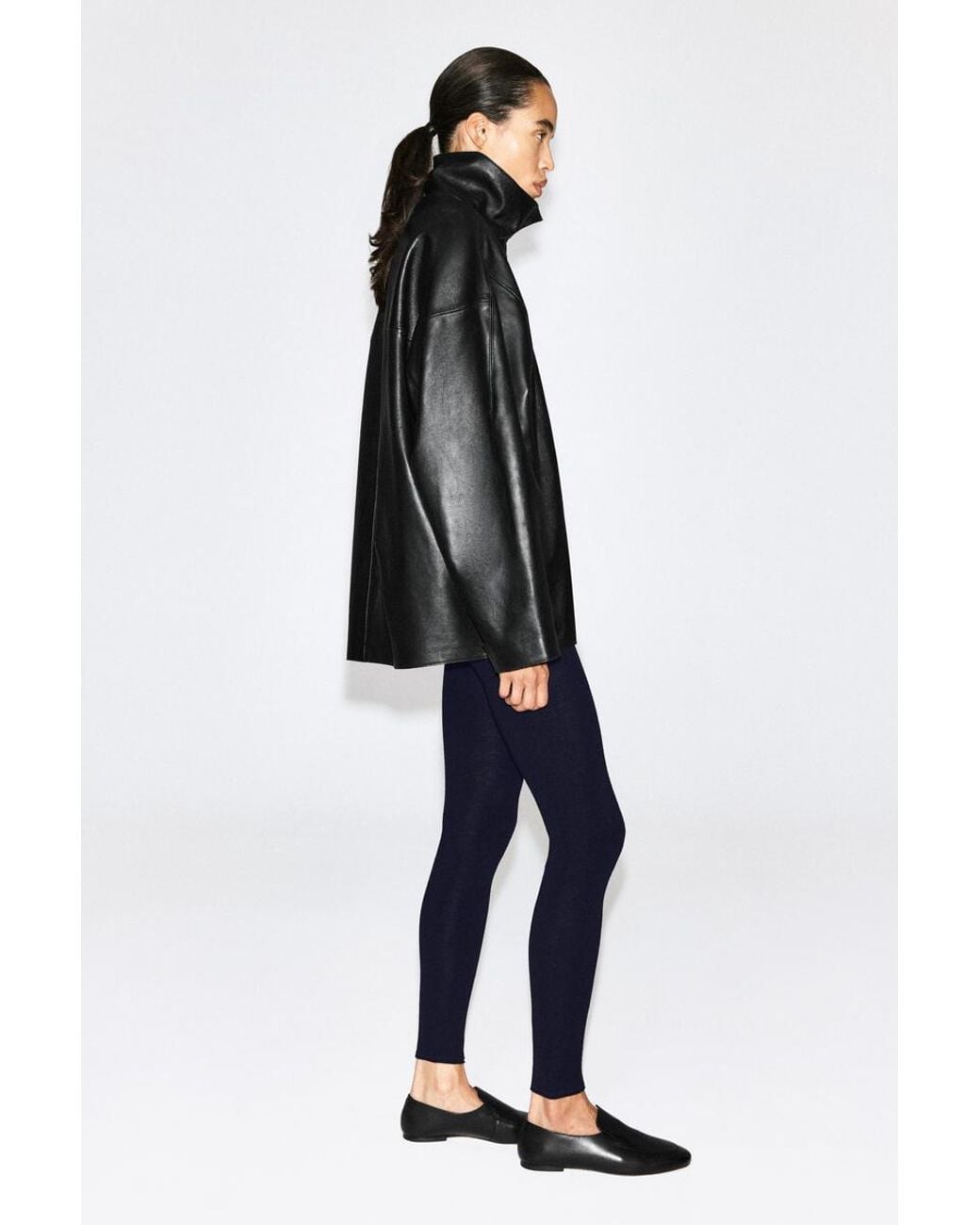 COS Blue Seamless Merino Wool Leggings