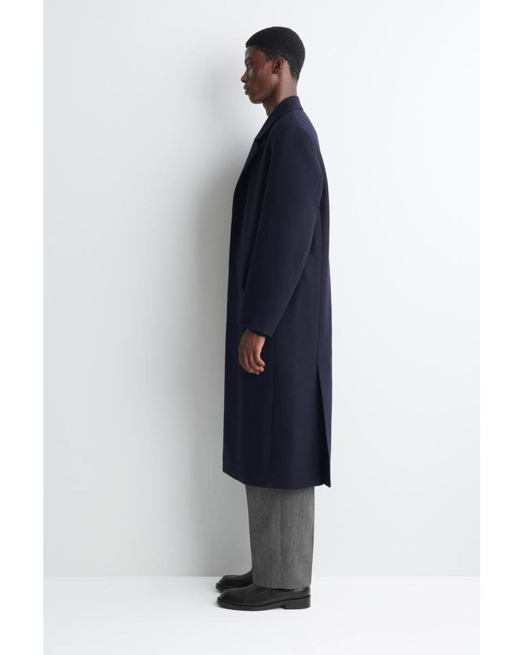 COS Blue Tailored Wool Coat for men