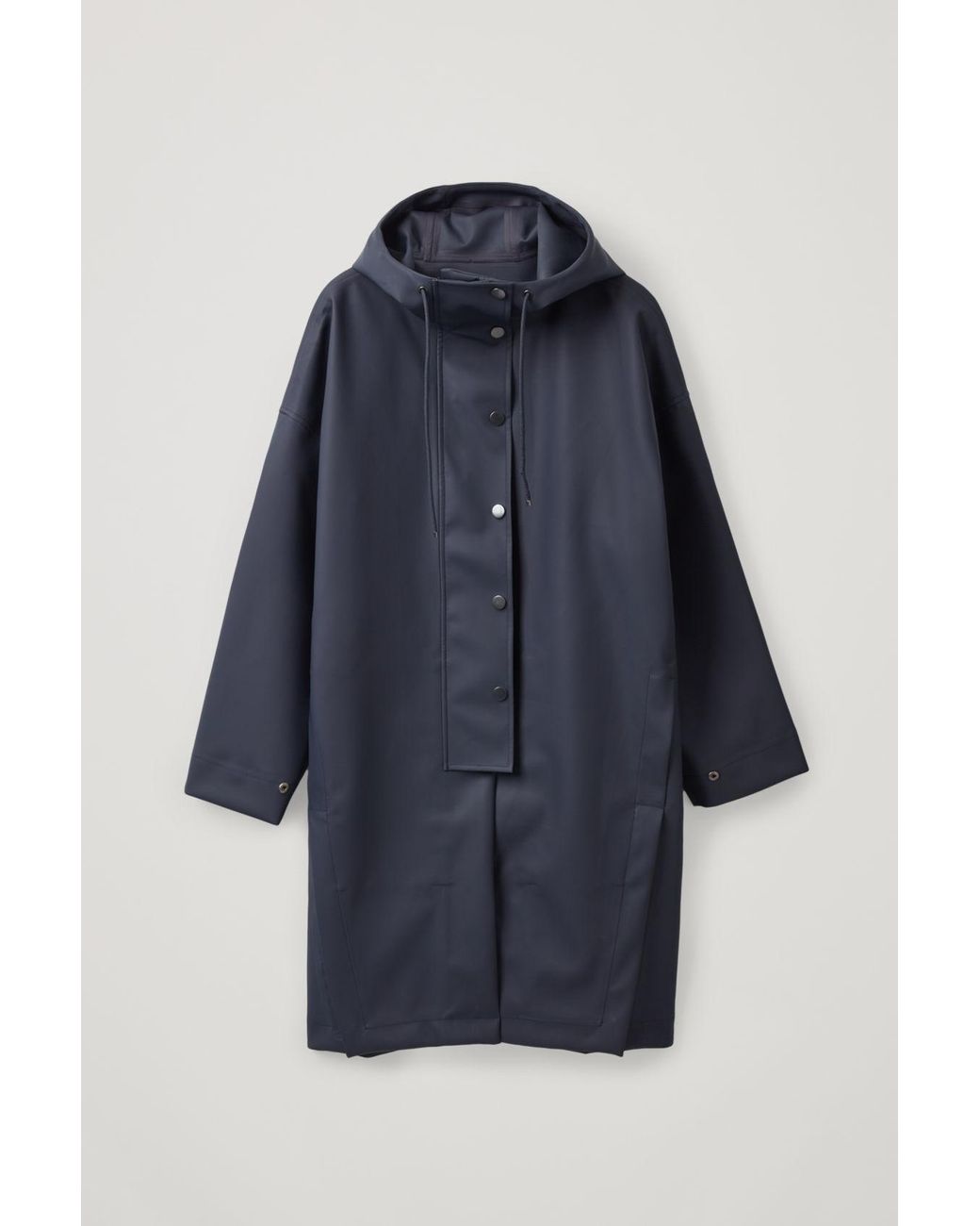 COS Waterproof Hooded Raincoat in Blue | Lyst