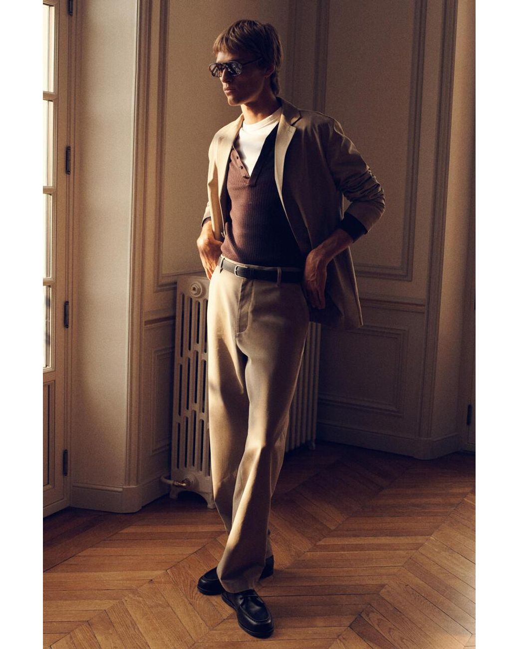 COS Natural Unstructured Cotton-Blend Blazer for men