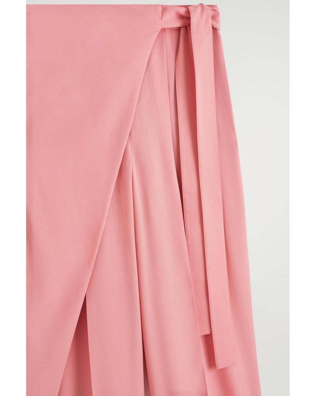 COS Pink Fluid Wrap-Front Trousers