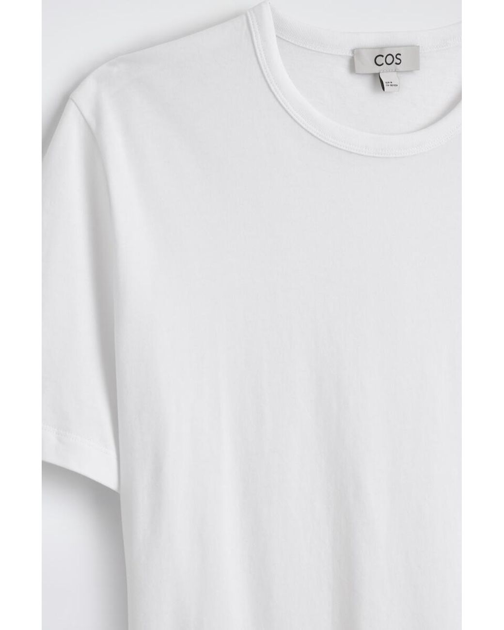 COS White Brushed-Cotton T-Shirt for men