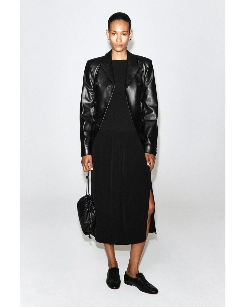 COS Black Contrast-Panel Maxi Dress