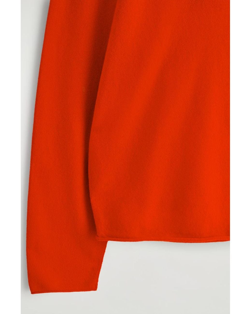 COS Orange Merino Wool Crew-Neck Sweater
